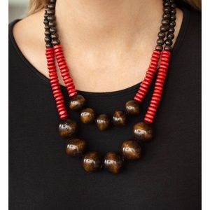 Top seller ladies wood necklace set.